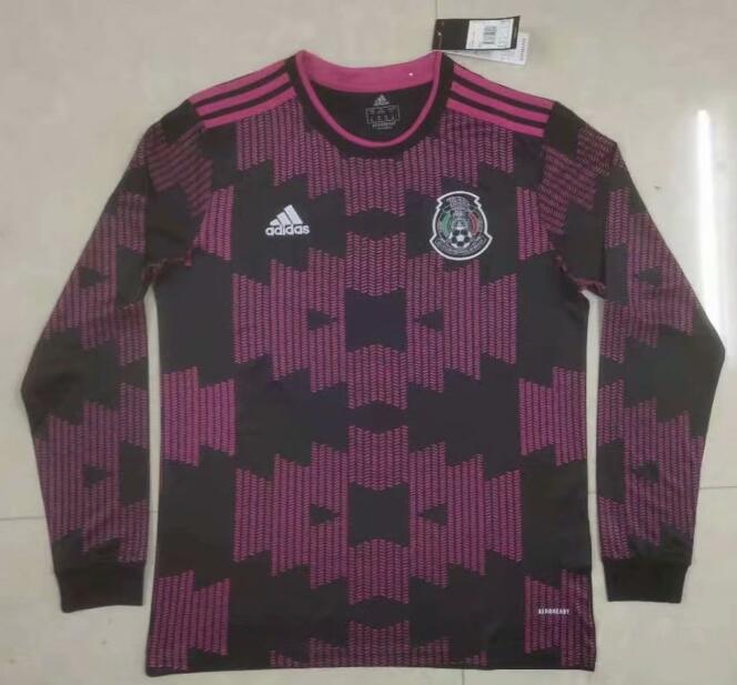 2021 Mexico Long Sleeve Home Kit Soccer Jersey